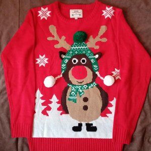 Rare Reindeer Adorably Cute Christmas Sweater Large